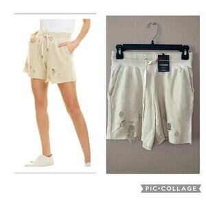 N: Philanthropy Coco Shorts Distressed Vintage Bone Beige Womens Size XS - NWT